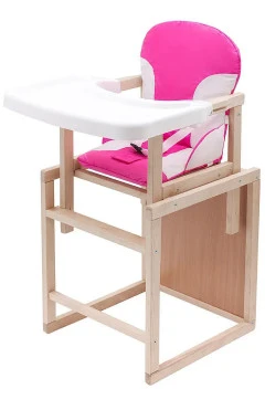 Стульчик-трансформер Babyroom Пони-230 eko с пластиковой столешницей розовый-белый, арт. 626188