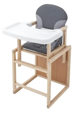 Стульчик-трансформер Babyroom Пони-230 eko графит серый пластиковая столешница без лака, арт. 626015