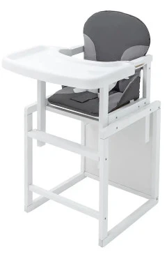 Стілець-трансформер Babyroom Поні-240 білий пластиковий стільниця графіт-сірий, арт. 626017