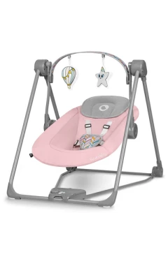 Шезлонг-качалка Lionelo Otto pink baby