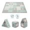 Коврик-пазл Kinderkraft Luno Shapes mint, 30 элементов (KPLUSH00MIN0000), арт. 00-00305152