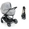 Коляска TECHNO MILANO (2 в 1), рама золотая, цвет серый, арт. 805T/V93/978/555K