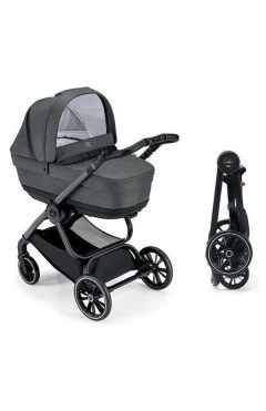 Коляска TECHNO MILANO (2 в 1), рама черный карбон, цвет антрацит, арт. 805T/V98/978/556K