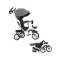 Велосипед трехколесный TILLY FLIP T-390/1 серый