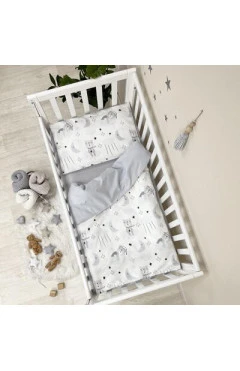 Комплект постельного белья Baby Dream коты в облаках серый, арт. 303419