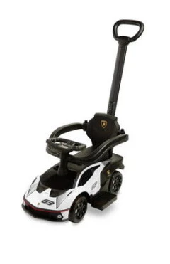 Машинка для катания Caretero Lamborghini Essenza white с родительской ручкой, арт. TOYZ-2588