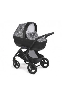 Коляска 3в1 DINAMICO SMART, цвет черный с узором, арт. 897025/T913