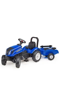 Дитячий трактор на педалях з причепом Falk 3080AB NEW HOLLAND (колір синій)