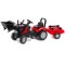 Детский трактор на педалях Falk 961AM CASE IH MAXXUM с прицепом и ковшом красный