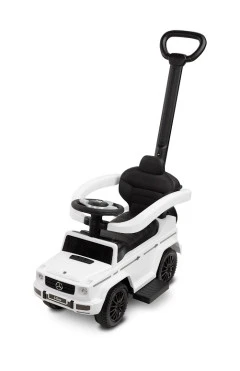 Машинка для катання Caretero Mercedes G350 D з батьківською ручкою white, арт. TOYZ-2585
