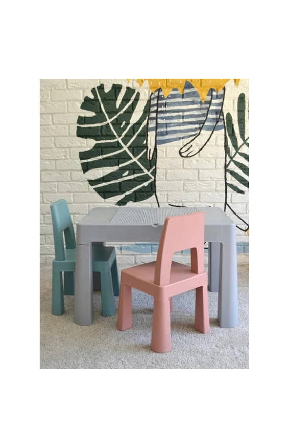 Комплект TEGGI MULTIFUN стол+2 стула TI-011-174 grey/old rose/turquoise