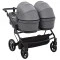 Коляска 2 в 1 для двойни Adamex Leo Duo Tip TK-57 графит, арт. 681140