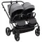 Коляска 2 в 1 для двойни Adamex Leo Duo Tip TK-57 графит, арт. 681140