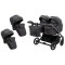 Коляска 2 в 1 для двойни Adamex Leo Duo Eco SA-2 черный, арт. 681143