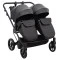 Коляска 2 в 1 для двойни Adamex Leo Duo Eco SA-2 черный, арт. 681143