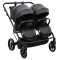 Коляска 2 в 1 для двойни Adamex Leo Duo Eco SA-2 черный, арт. 681143