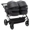 Коляска 2 в 1 для двойни Adamex Leo Duo Eco SA-2 черный, арт. 681143