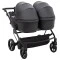 Коляска 2 в 1 для двойни Adamex Leo Duo Eco SA-2 черный, арт. 681143