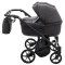Коляска 2 в 1 для двойни Adamex Leo Duo Eco SA-2 черный, арт. 681143