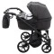 Коляска 2 в 1 для двойни Adamex Leo Duo Eco SA-2 черный, арт. 681143