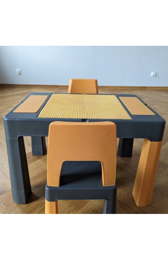 Комплект TEGGI MULTIFUN стол+2 стула TI-011-172 graphite/mustard,  код товара: Tega TI-011-172