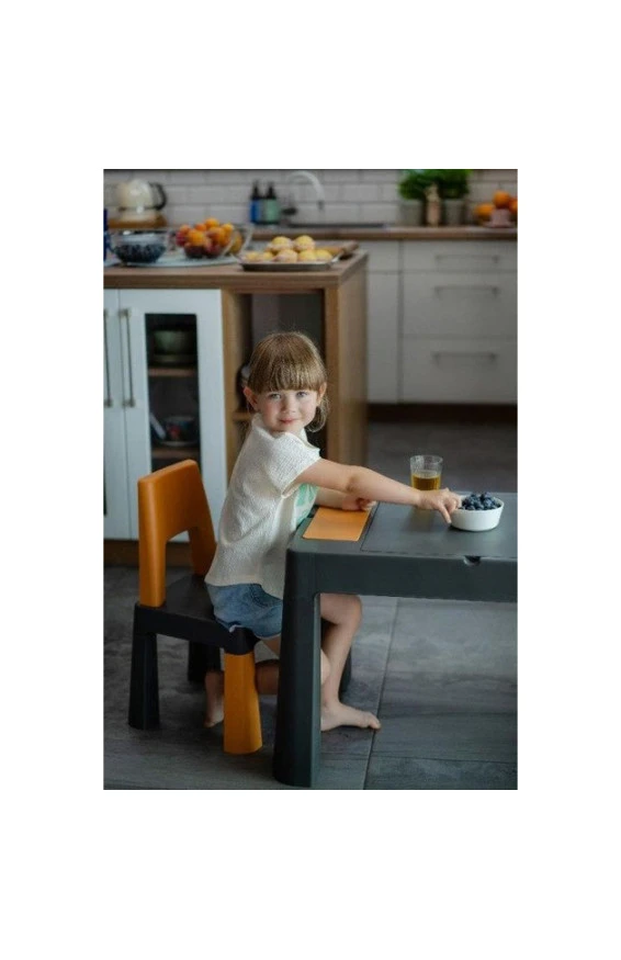 Комплект TEGGI MULTIFUN стол+2 стула TI-011-172 graphite/mustard,  код товара: Tega TI-011-172