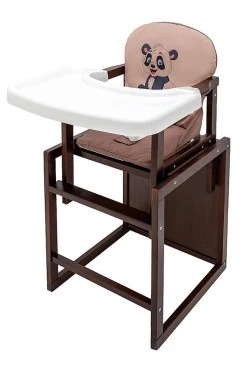 Стульчик-трансформер Babyroom Пеппи тонированный капучино / шоколад (панда), арт. 681109