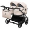 Коляска 2 в 1 для двойни Adamex Leo Duo Eco SA-7 latte, арт. 681144
