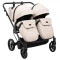 Коляска 2 в 1 для двойни Adamex Leo Duo Eco SA-7 latte, арт. 681144