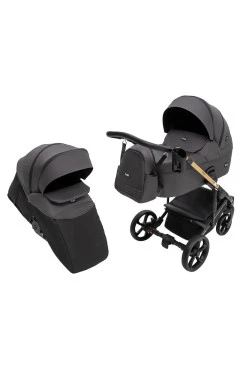Коляска 2 в 1 Bair Onyx Soft OS-747 черный, арт. 680957