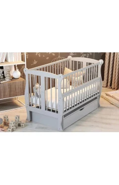 Ліжко Babyroom Грація DGMYO-3 маятник, ящик, відкидний бік бук сірий