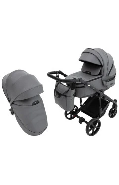 Коляска 2 в 1 Adamex Zico Eco Sa-4 тёмно-серый, арт. 680850
