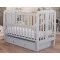 Кровать Babyroom друзья, маятник, ящик, откидной бок DDMYO-3 бук серый, арт. 626140