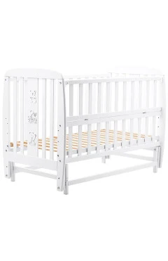 Ліжко Babyroom Друзі маятник, відкидний бік DDMO-02 бук білий