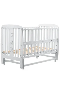 Ліжко Babyroom Друзі маятник, відкидний бік DDMO-02 бук сірий