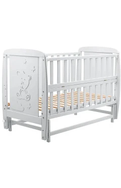 Кровать Babyroom Умка маятник, откидной бок DUMO-02  бук серый