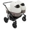 Коляска 2 в 1 для двойни Bair Sorento DUO BS-03 слоновая кость / капучино, арт. 680815