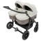 Коляска 2 в 1 для двойни Bair Sorento DUO BS-03 слоновая кость / капучино, арт. 680815