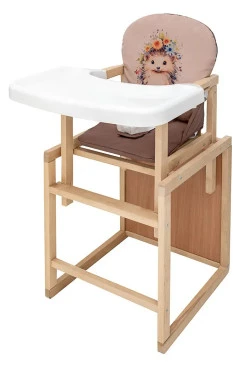 Стільчик-трансформер Babyroom Пеппі-230 eko капучино / шоколад (їжак, квіти), арт. 680992