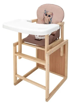 Стільчик-трансформер Babyroom Пеппі-230 eko капучино / шоколад (сова), арт. 680996