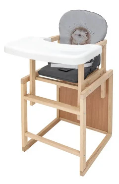 Стільчик-трансформер Babyroom Пеппі-230 eko сірий / графіт (їжачок, серця), арт. 680998