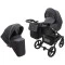 Коляска 2 в 1 Bair City Soft 452 черный - черная кожа, арт. 680691