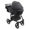 Коляска 2 в 1 Bair City Soft 452 черный - черная кожа, арт. 680691