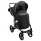 Коляска 2 в 1 Bair City Soft 452 черный - черная кожа, арт. 680691