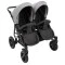 Коляска 2 в 1 для двойни Bair Sorento DUO BS-02 серый / графит, арт. 680814