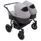 Коляска 2 в 1 для двойни Bair Sorento DUO BS-02 серый / графит, арт. 680814