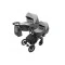 Коляска 2 в 1 для двойни Bair Kiwi DUO ECO BKD-21/15 серый / графит, арт. 681043