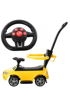 Машинка-каталка з штовхачем Bambi M 3503A-6, жовтий