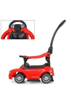 Машинка-каталка с толкателем Bambi M 3902L-3,красный