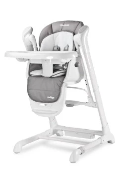 Стільчик для годування + гойдалка 2 в 1 Caretero Indigo Grey, сірий